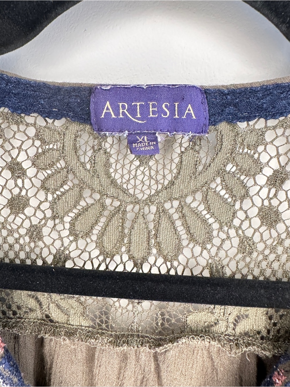 Olive Embroidered Boho Tunic - Picture 3 of 5
